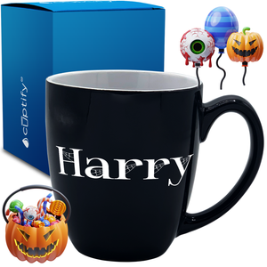 Personalized Wicked Halloween Font 16oz Bistro Coffee Mug