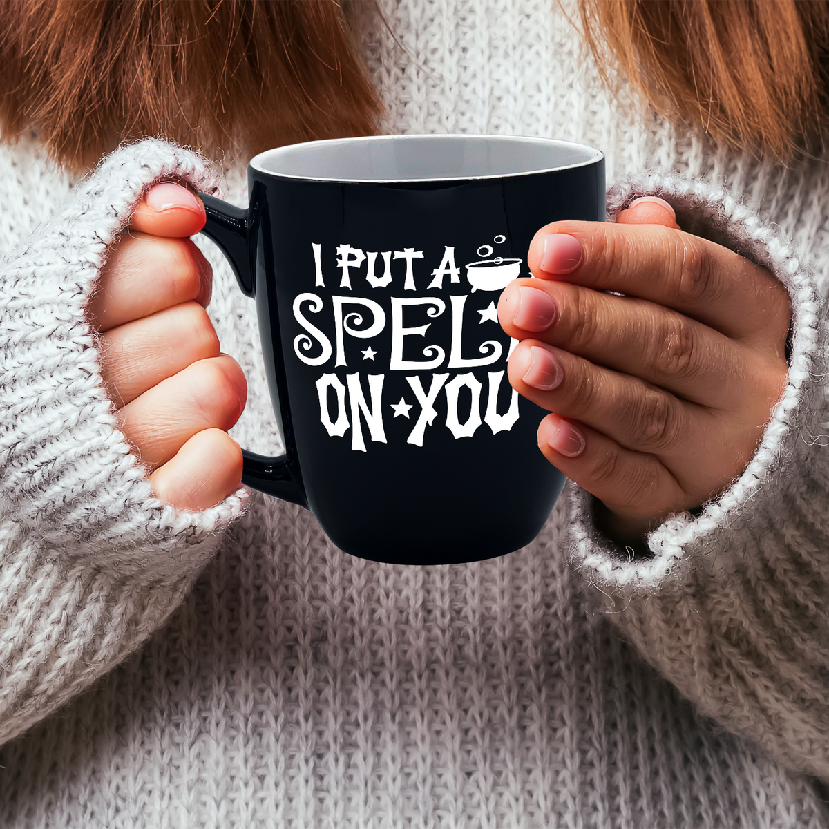 I Put a Spell on You Black 16oz Halloween Bistro Coffee Mug