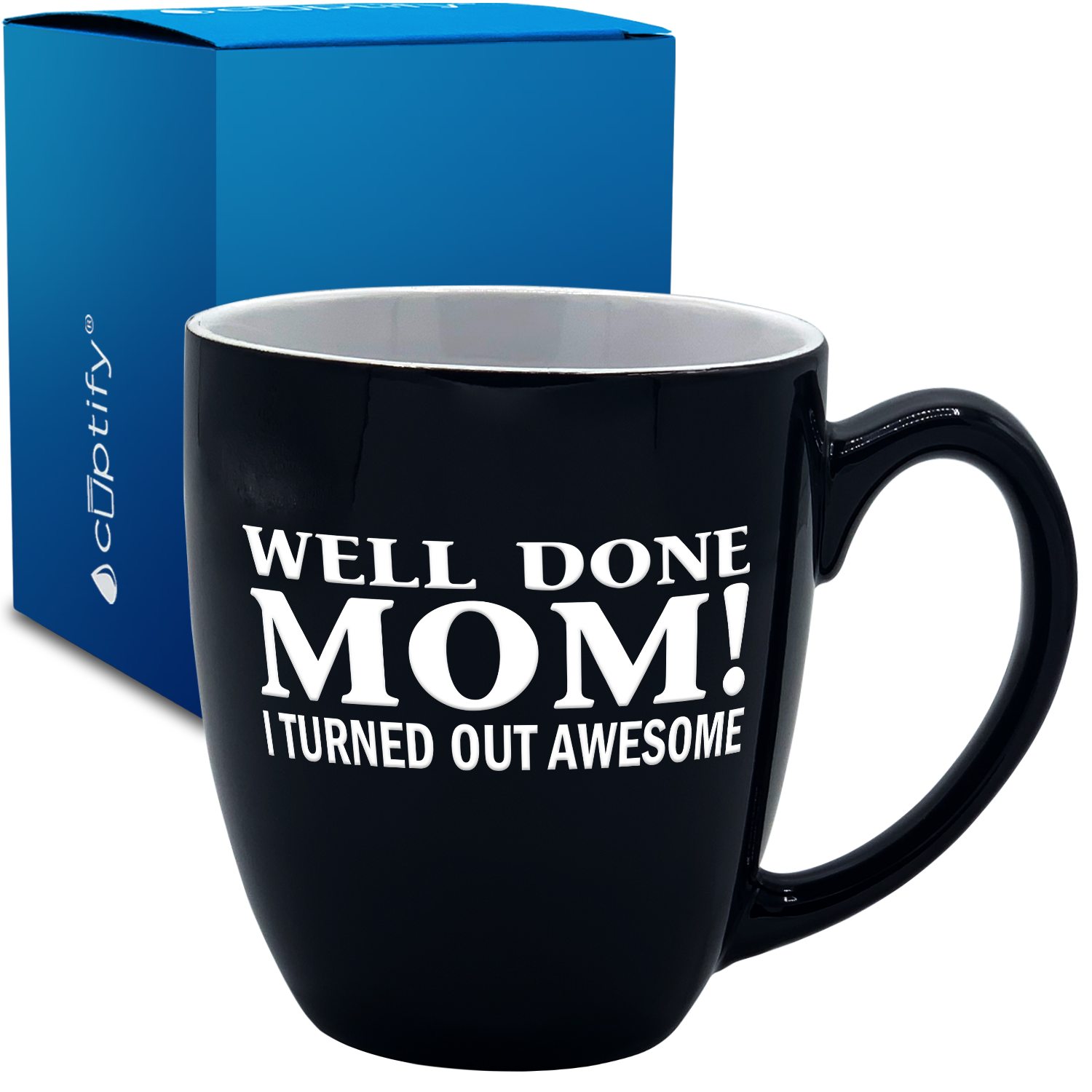 Well Done Mom 16oz Personalized Bistro Coffee Mug