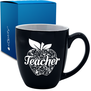 Teacher Apple 16oz Personalized Bistro Coffee Mug
