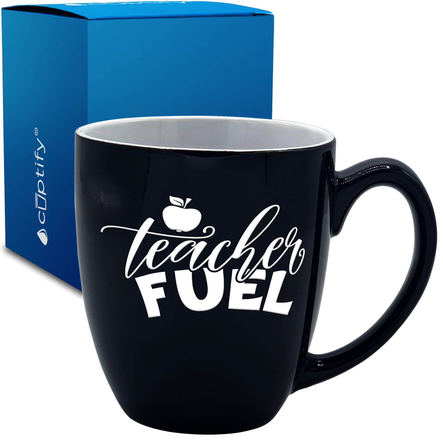 Teacher Fuel 16oz Personalized Bistro Coffee Mug