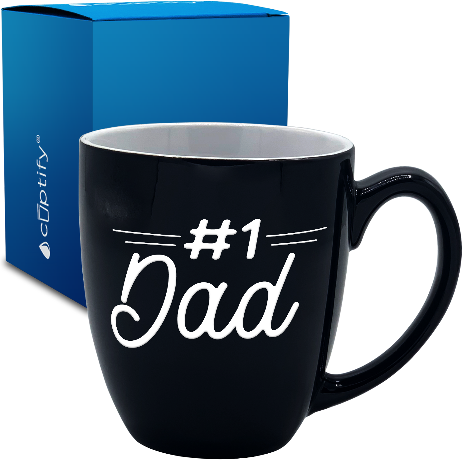 Number 1 Dad 16oz Personalized Bistro Coffee Mug