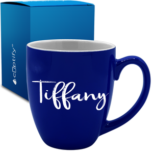 Personalized Tiffany Style 16oz Bistro Coffee Mug