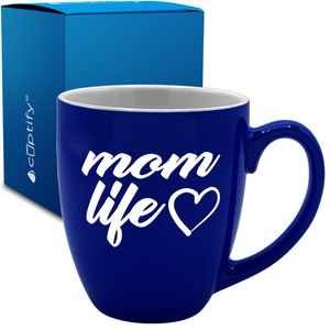 Mom Live Heart 16oz Personalized Bistro Coffee Mug