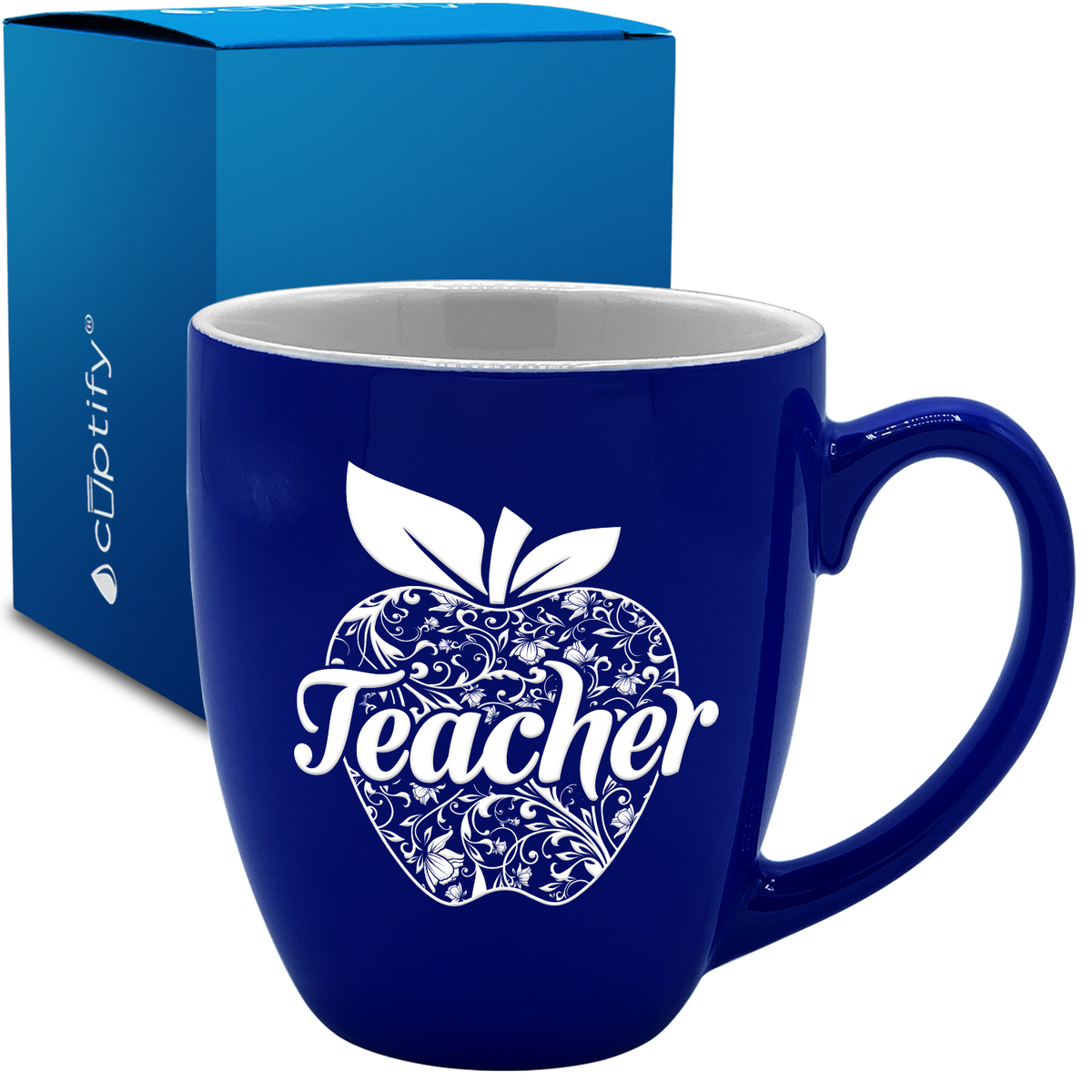 Teacher Apple 16oz Personalized Bistro Coffee Mug