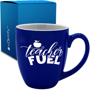 Teacher Fuel 16oz Personalized Bistro Coffee Mug