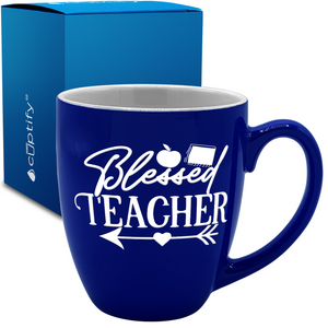 Blessed Teacher 16oz Personalized Bistro Coffee Mug