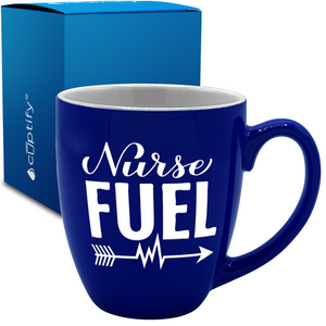 Nurse Fuel 16oz Personalized Bistro Coffee Mug