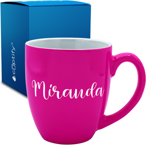 Personalized Miranda Style 16oz Bistro Coffee Mug