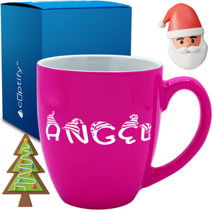 Personalized Elfen Christmas Font 16oz Bistro Coffee Mug