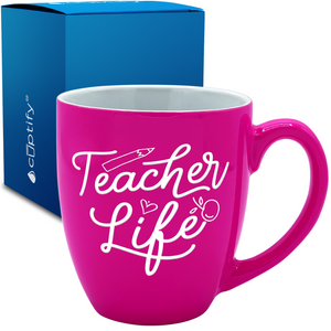 Teacher Life 16oz Personalized Bistro Coffee Mug