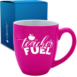 Teacher Fuel 16oz Personalized Bistro Coffee Mug