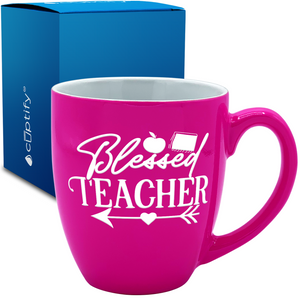 Blessed Teacher 16oz Personalized Bistro Coffee Mug