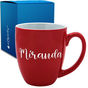 Personalized Miranda Style 16oz Bistro Coffee Mug