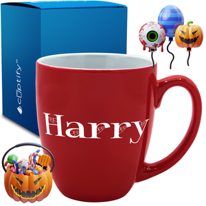 Personalized Wicked Halloween Font 16oz Bistro Coffee Mug