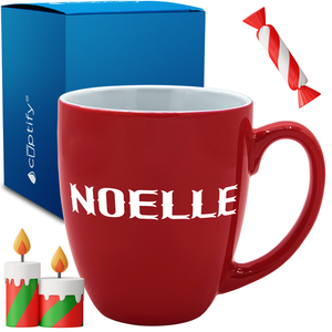 Personalized Claus Christmas Font 16oz Bistro Coffee Mug