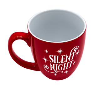 Silent Night 16oz Red Personalized Christmas Bistro Coffee Mug