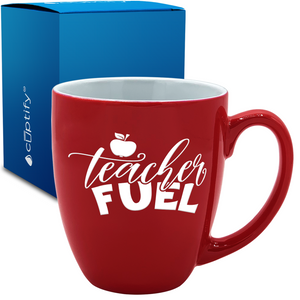 Teacher Fuel 16oz Personalized Bistro Coffee Mug