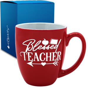 Blessed Teacher 16oz Personalized Bistro Coffee Mug