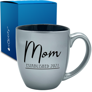 Mom Established 16oz Personalized Bistro Coffee Mug