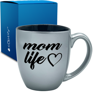 Mom Live Heart 16oz Personalized Bistro Coffee Mug