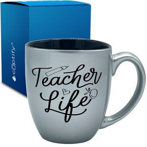 Teacher Life 16oz Personalized Bistro Coffee Mug