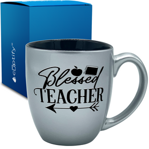 Blessed Teacher 16oz Personalized Bistro Coffee Mug