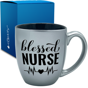 Blessed Nurse 16oz Personalized Bistro Coffee Mug