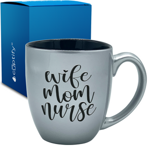 Wife Mom Nurse 16oz Personalized Bistro Coffee Mug