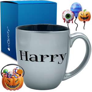 Personalized Wicked Halloween Font 16oz Bistro Coffee Mug