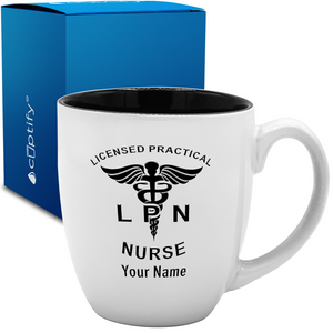 LPN Licensed Practical Nurse 16oz Personalized Bistro Coffee Mug
