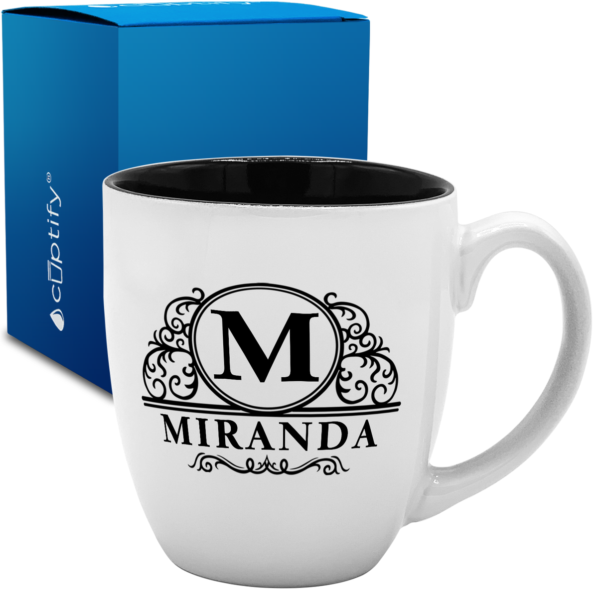 Personalized Elaborate Circle 16oz Bistro Coffee Mug