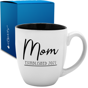 Mom Established 16oz Personalized Bistro Coffee Mug