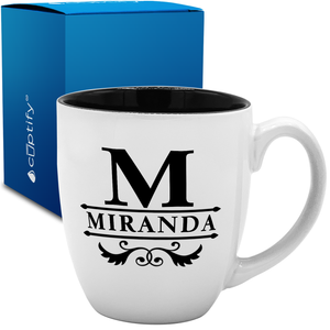 Personalized Initial Style 16oz Bistro Coffee Mug