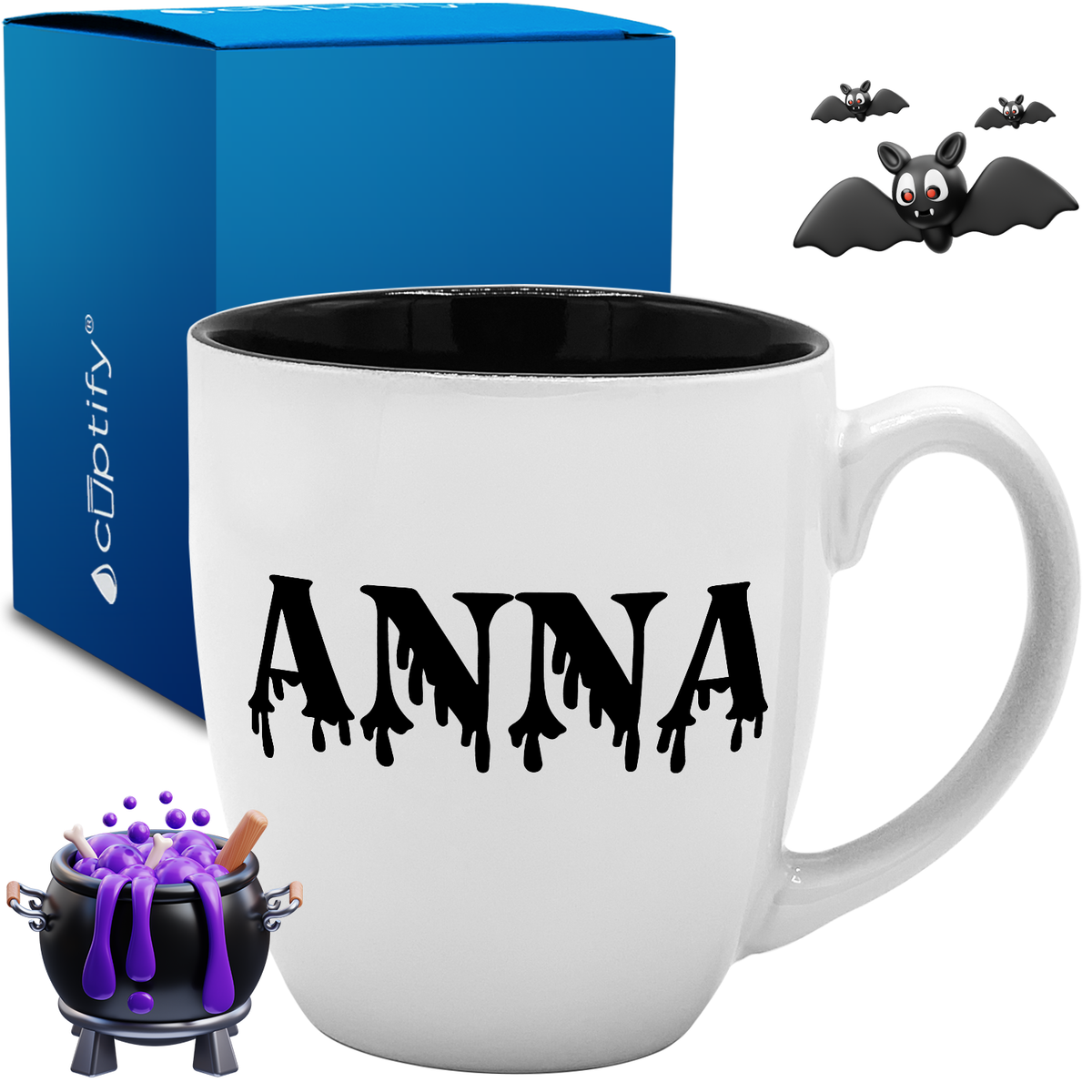 Personalized Bloody Halloween Font 16oz Bistro Coffee Mug