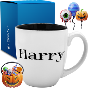 Personalized Wicked Halloween Font 16oz Bistro Coffee Mug