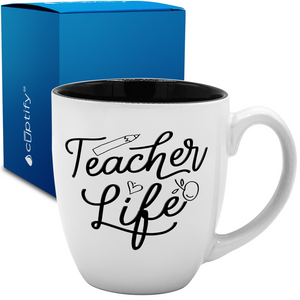 Teacher Life 16oz Personalized Bistro Coffee Mug