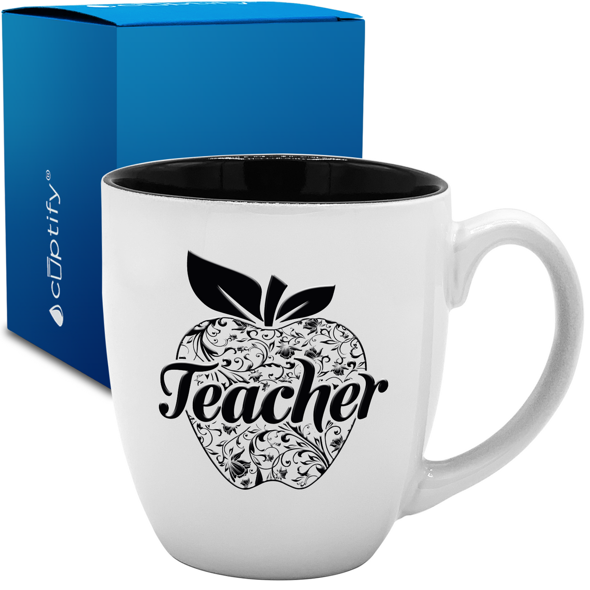 Teacher Apple 16oz Personalized Bistro Coffee Mug