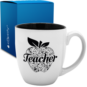 Teacher Apple 16oz Personalized Bistro Coffee Mug