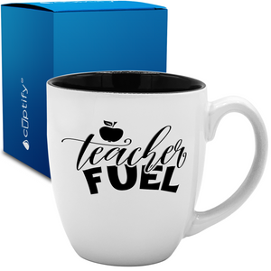 Teacher Fuel 16oz Personalized Bistro Coffee Mug