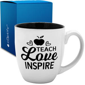 Teach Love Inspire 16oz Personalized Bistro Coffee Mug