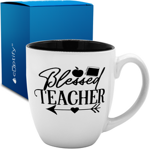 Blessed Teacher 16oz Personalized Bistro Coffee Mug