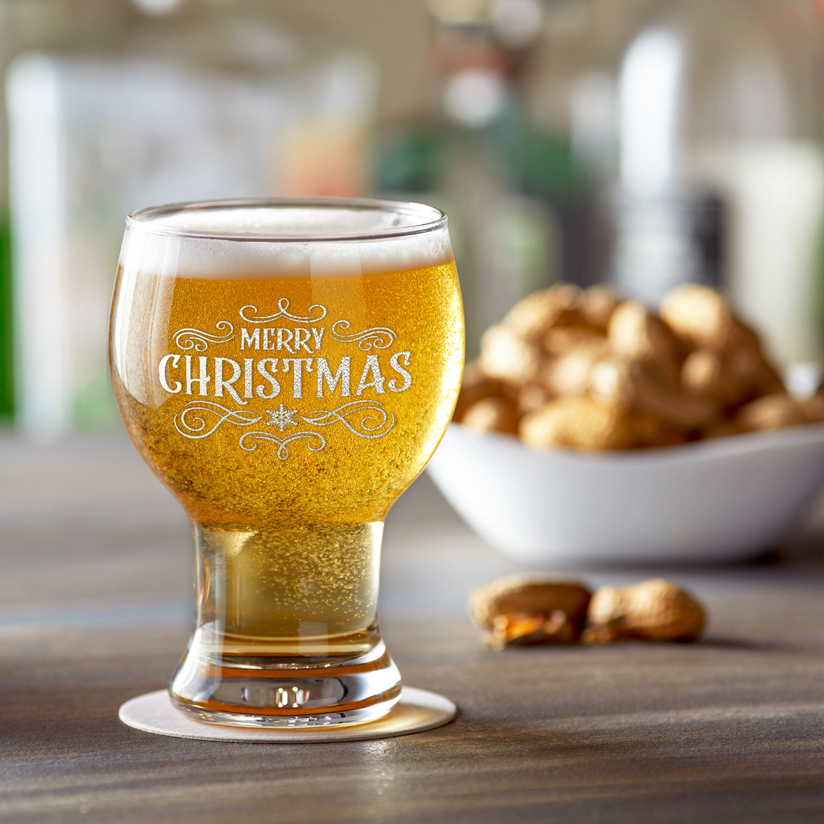 Merry Christmas 16oz Craft Master Glass