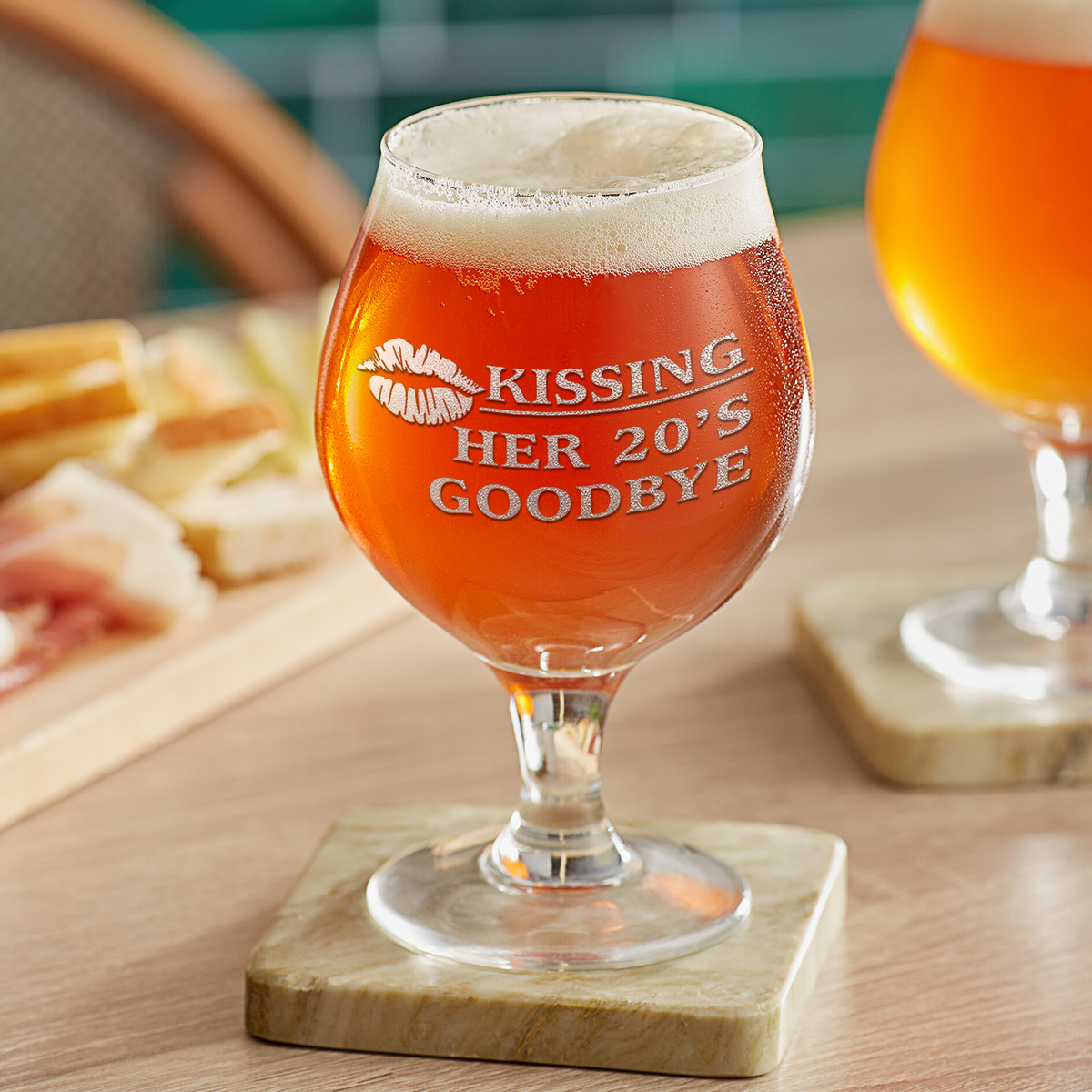 Kissing Her 20's Goodbye 16oz Belgian Beer Glass