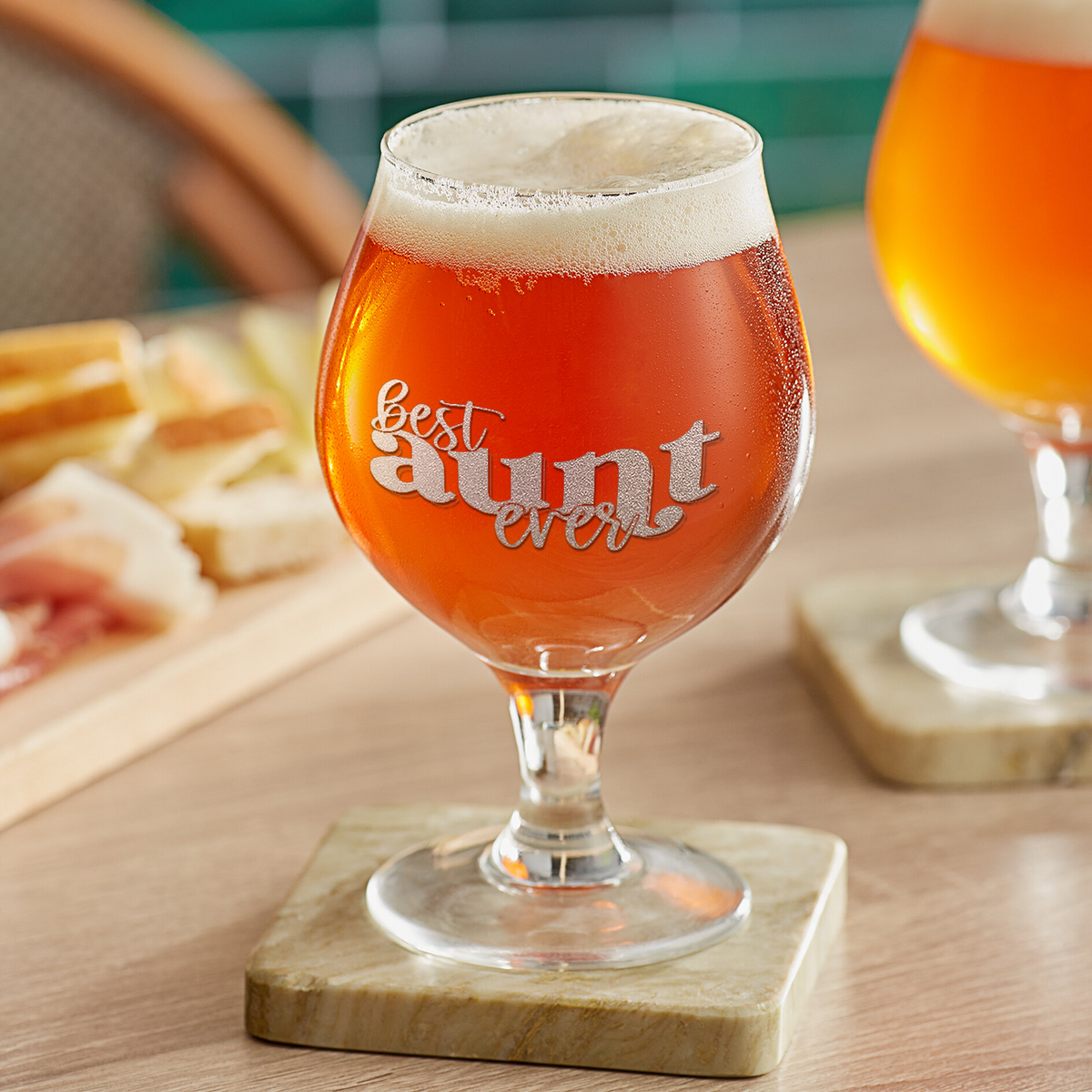 Best Aunt Ever on 16oz Belgian Beer Glass