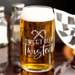 Sweet But Twisted on 16oz Beer Can Glass