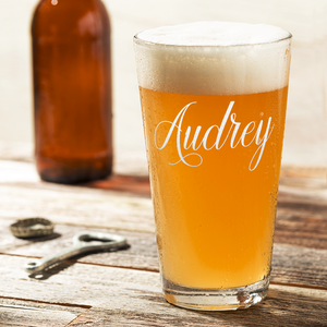 Personalized Audrey Style 16oz Beer Pint Glass