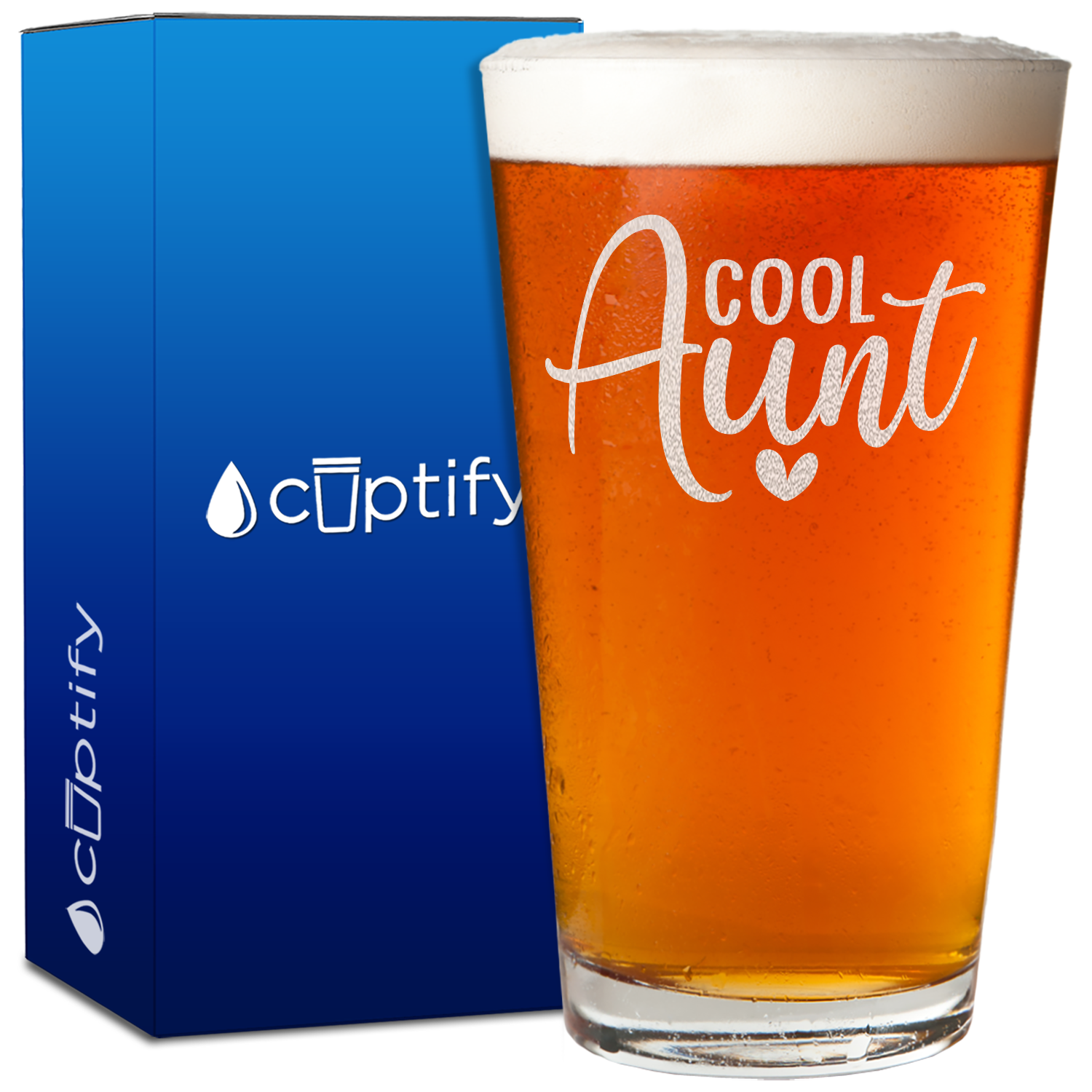Cool Aunt 16oz Beer Pint Glass