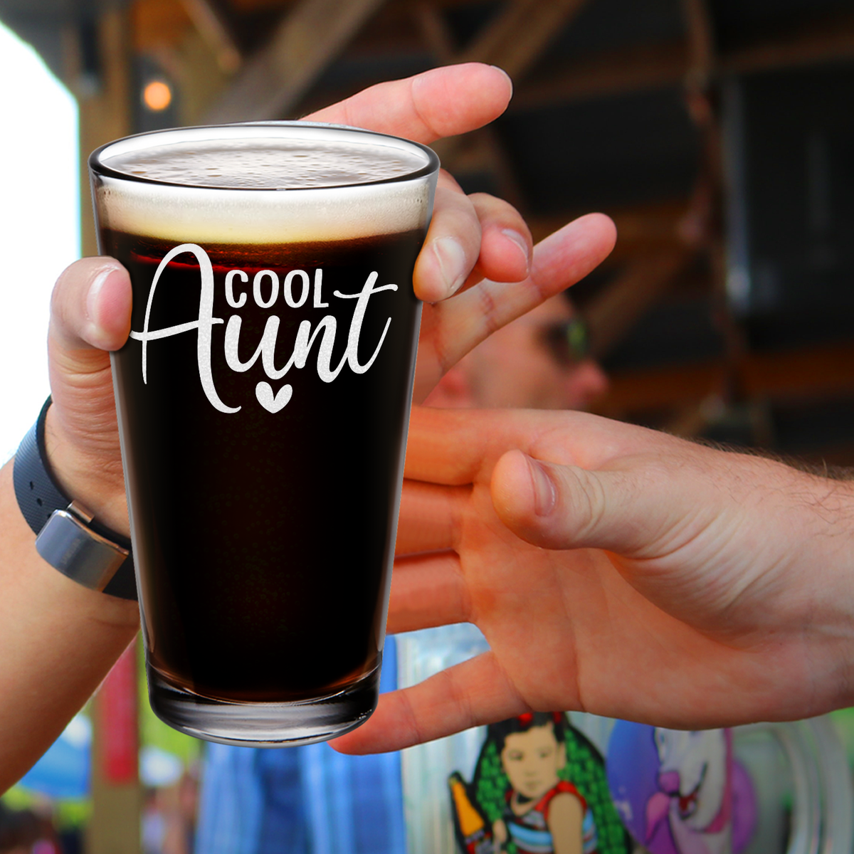Cool Aunt 16oz Beer Pint Glass