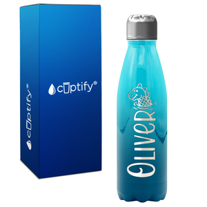 Personalized Kids Water Bottle with Name and Icon 17oz Retro Bottle